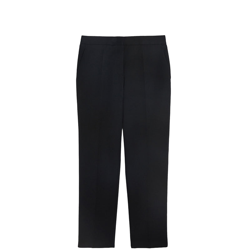 WOOL TAILORED TROUSERS, Black