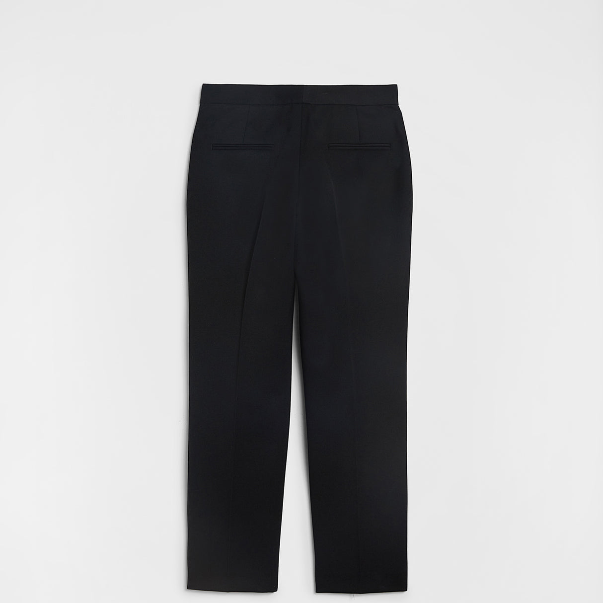 WOOL TAILORED TROUSERS, Black