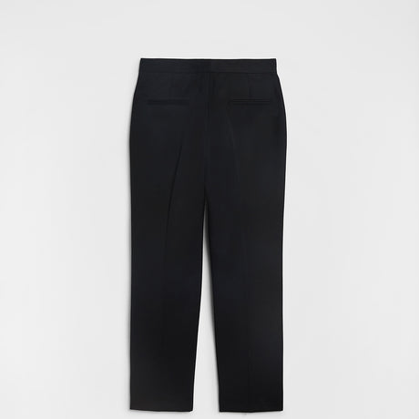 WOOL TAILORED TROUSERS, Black