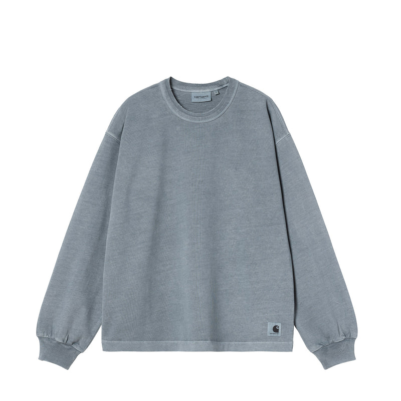 W' L/S TORION T-SHIRT, Office Blue Grind Wash