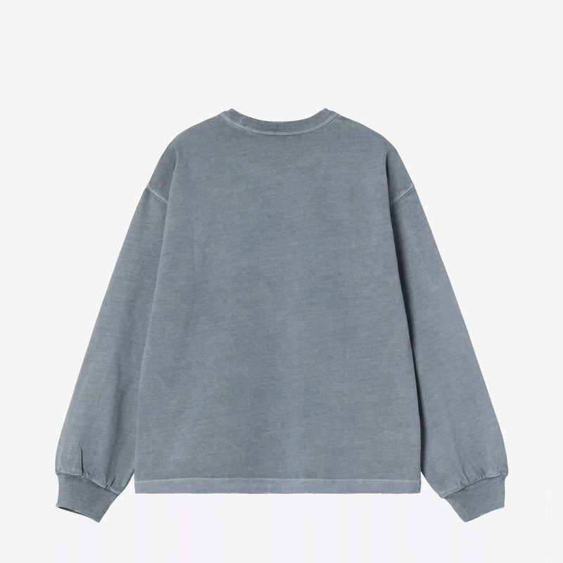 W' L/S TORION T-SHIRT, Office Blue Grind Wash