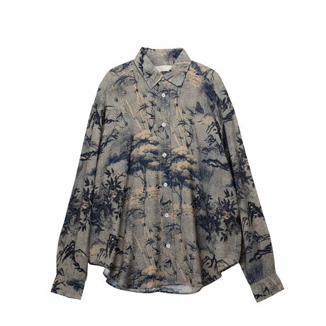 Floral patterned shirt on a white background