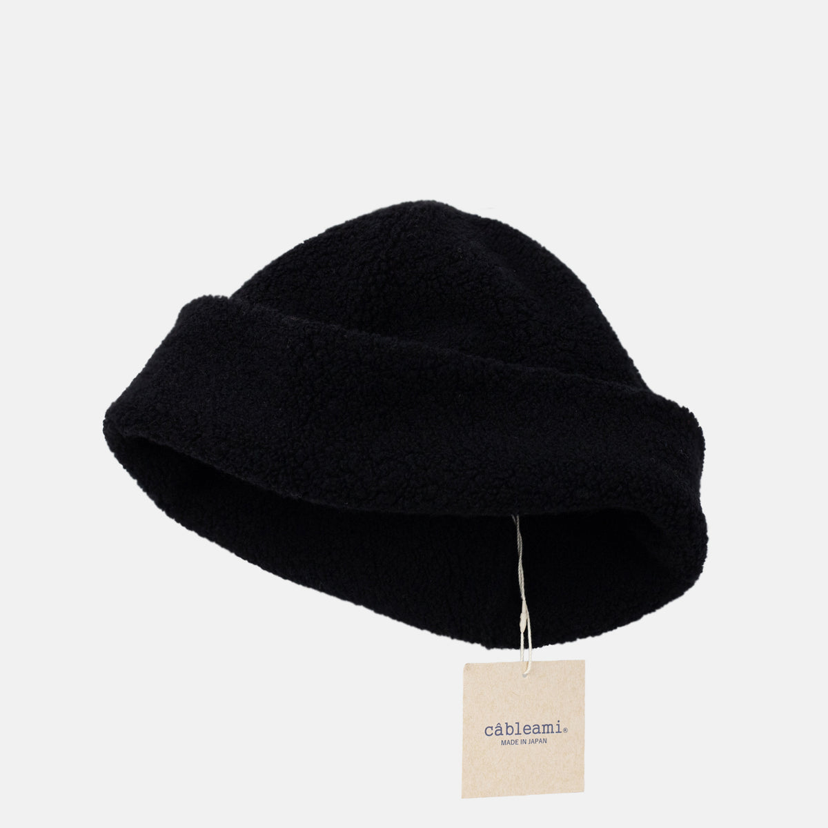 câbleami RECYCLE WOOL WATCH CAP, Black