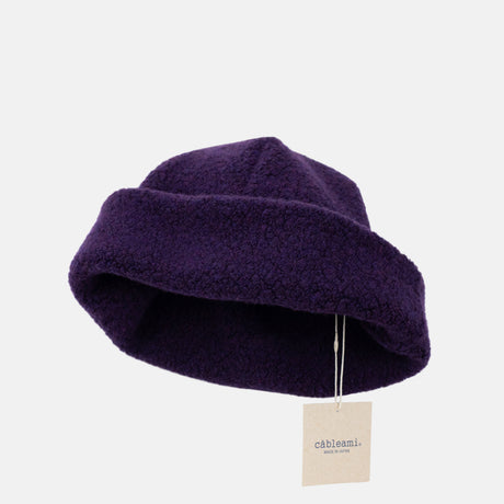 câbleami RECYCLE WOOL WATCH CAP, Purple