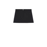 courrèges 2-POCKET TWILL MINI-SKIRT, Black