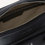 courrèges AC STUD LEATHER BOWLING BAG, Black