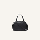 courrèges AC STUD LEATHER BOWLING BAG, Black