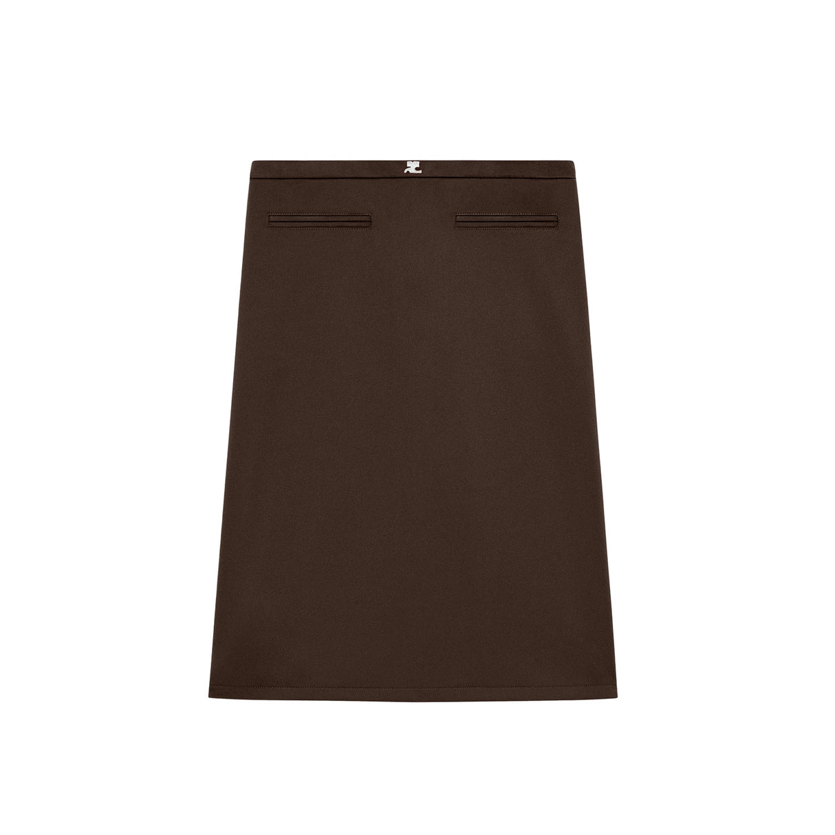 courrèges INTERLOCK TRACSUIT SKIRT, Chocolate
