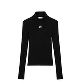 courrèges REEDITION RIB KNIT LS, Black