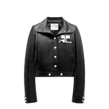 courrèges REEDITION VINYL JACKET, Black