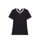 courrèges SIGNATURE CONTRAST T-SHIRT, Black/Heritage White