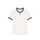courrèges SIGNATURE CONTRAST T-SHIRT, Heritage White/Black