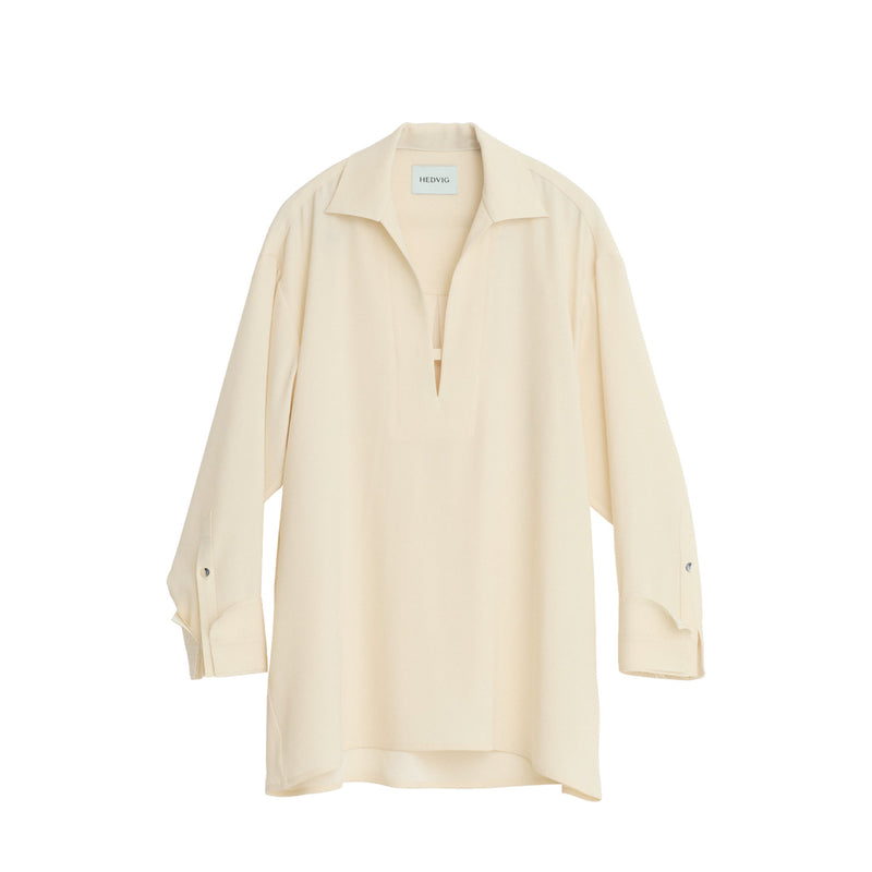 Hedvig MILLEFEUILLE PULL-OVER SHIRT, Cream