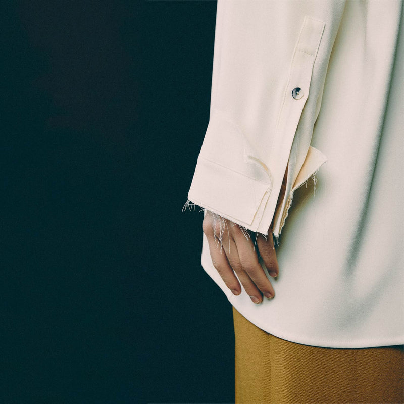Hedvig MILLEFEUILLE PULL-OVER SHIRT, Cream