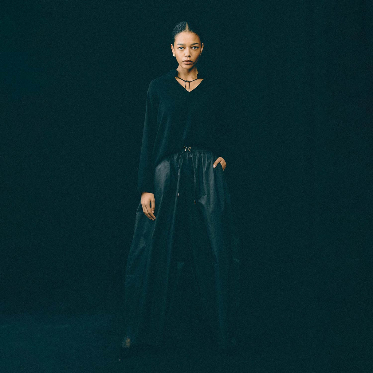 Hedvig MACARON SILK SHIRT, Black