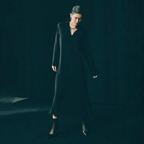 Hedvig STRING COLLAR DRESS, Black