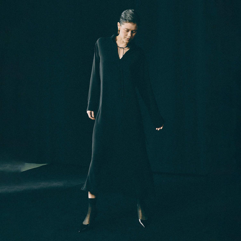 Hedvig STRING COLLAR DRESS, Black