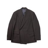 mfpen DOUBLE BREASTED BLAZER, Dark Brown Dry Wool