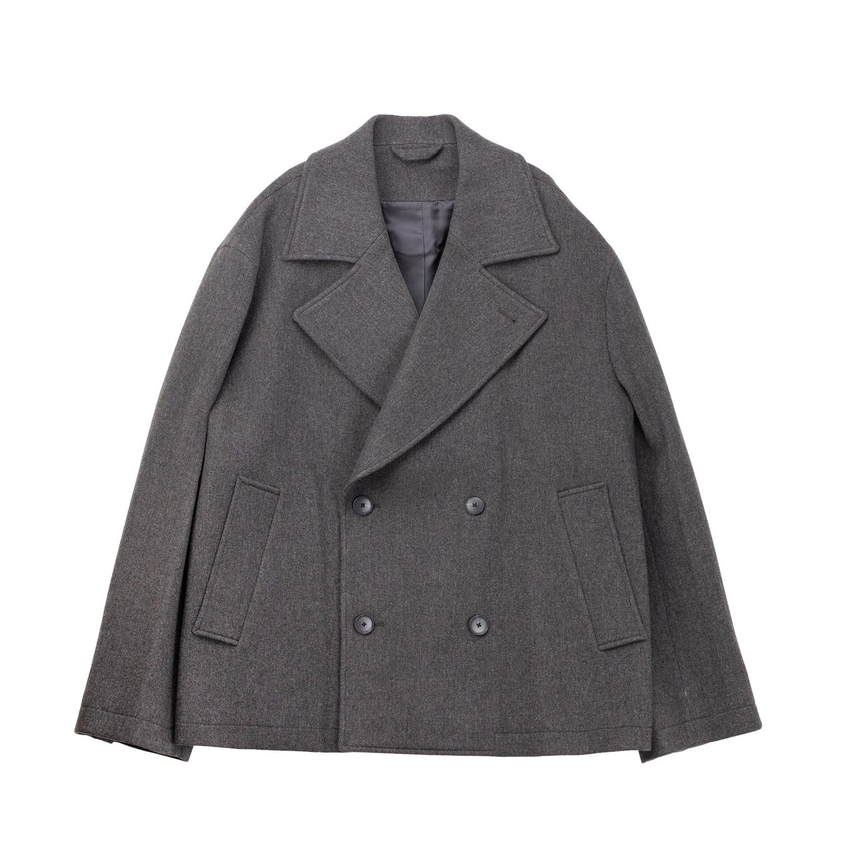 mfpen SENTENCE PEACOAT, Ash Brown Recycled Wool