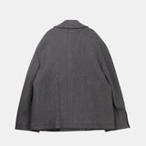 mfpen SENTENCE PEACOAT, Ash Brown Recycled Wool