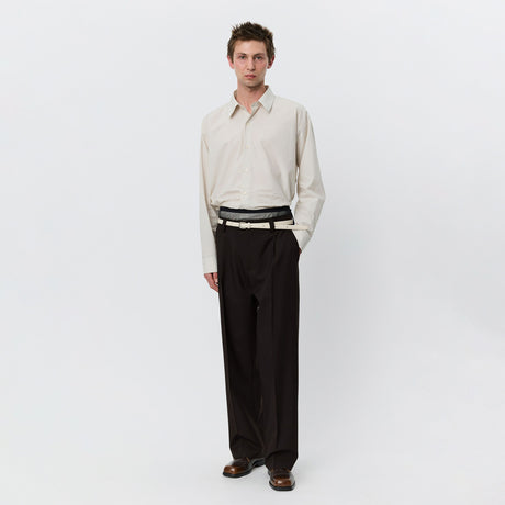 mfpen SERVICE TROUSERS, Dark Brown Dry Wool