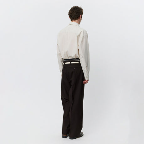 mfpen SERVICE TROUSERS, Dark Brown Dry Wool