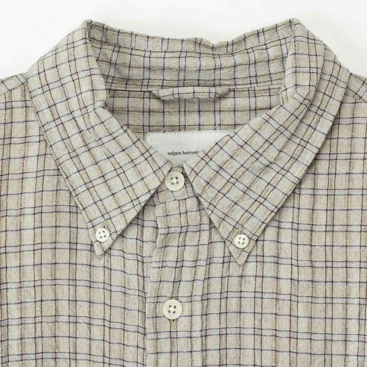 mfpen BUTTON DOWN SHIRT, Grey Generation Check