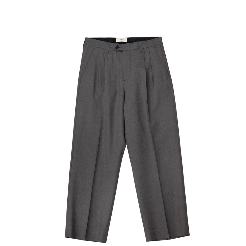 Grey trousers on a white background