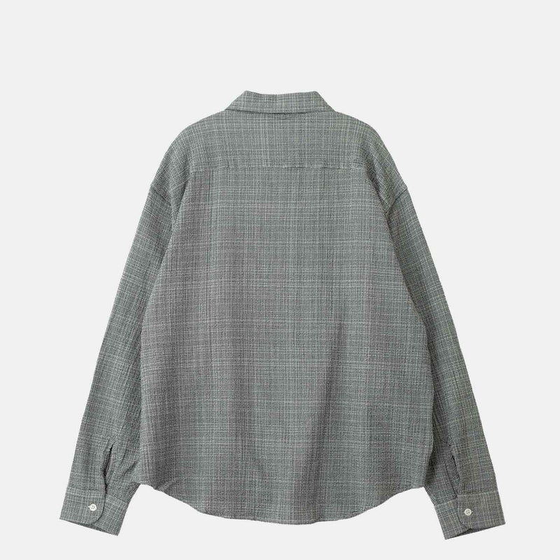 mfpen VACATION SHIRT, Mini Houndstooth Seersucker