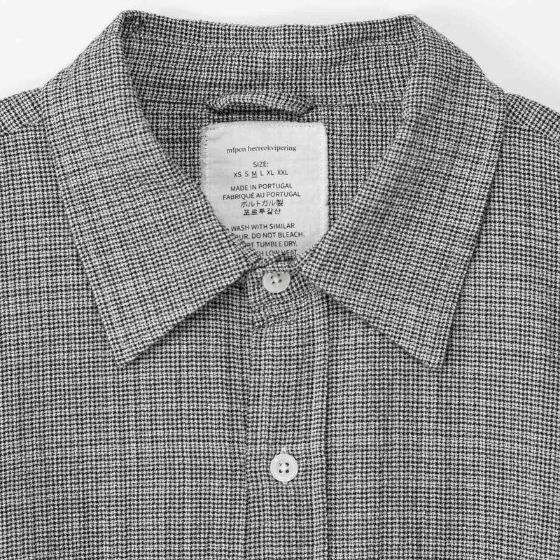 mfpen VACATION SHIRT, Mini Houndstooth Seersucker
