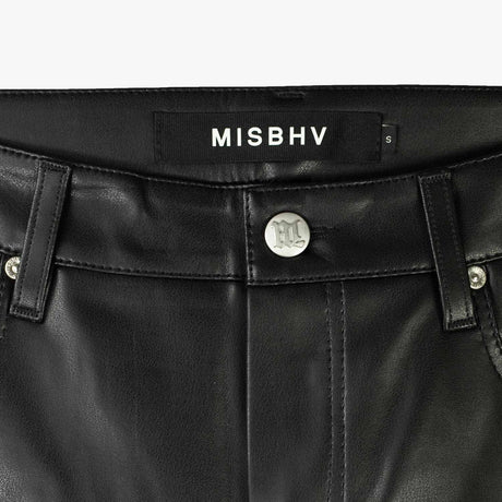 MISBHV VEGAN LEATHER TROUSERS WOMEN'S, Black