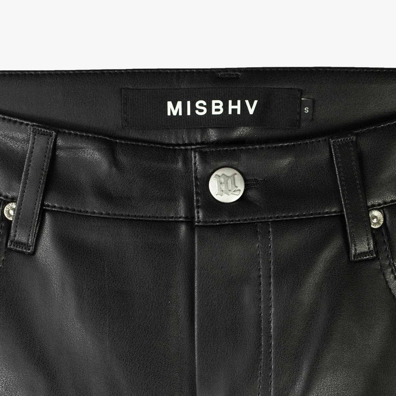 MISBHV VEGAN LEATHER TROUSERS WOMEN'S, Black