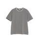 nanamica COOLMAX STRIPE JERSEY TEE, Mix Gray/Gray