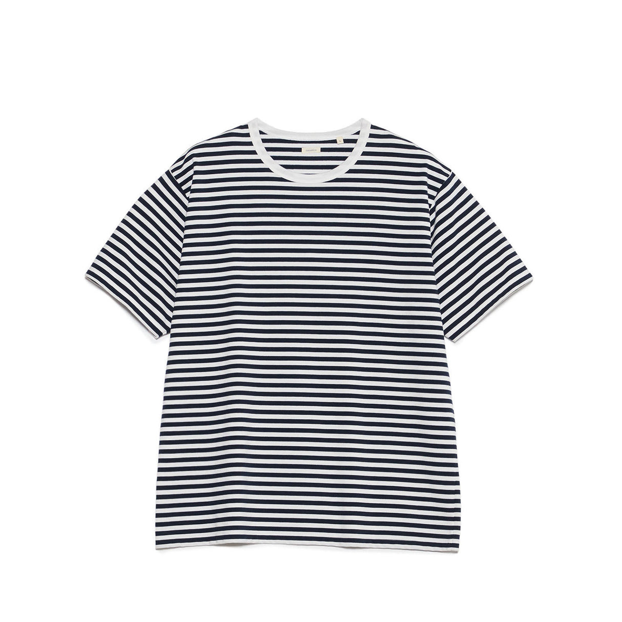 nanamica COOLMAX STRIPE JERSEY TEE, Navy/White