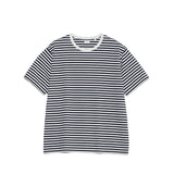 nanamica COOLMAX STRIPE JERSEY TEE, Navy/White