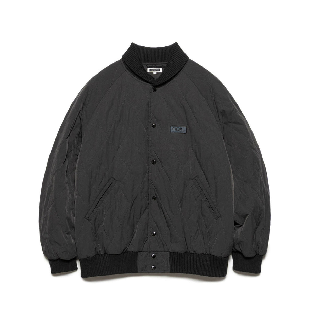 nanamica OOAL QUILTING VARSITY JACKET, Black