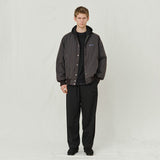 nanamica OOAL QUILTING VARSITY JACKET, Black