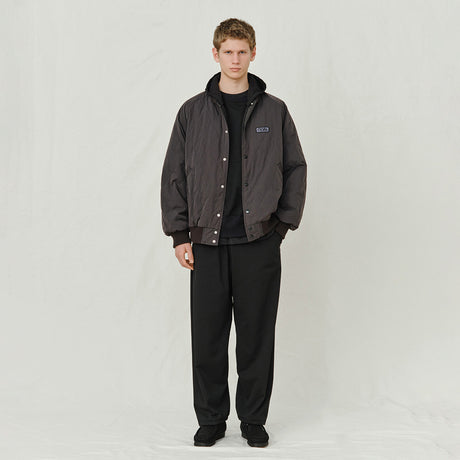 nanamica OOAL QUILTING VARSITY JACKET, Black