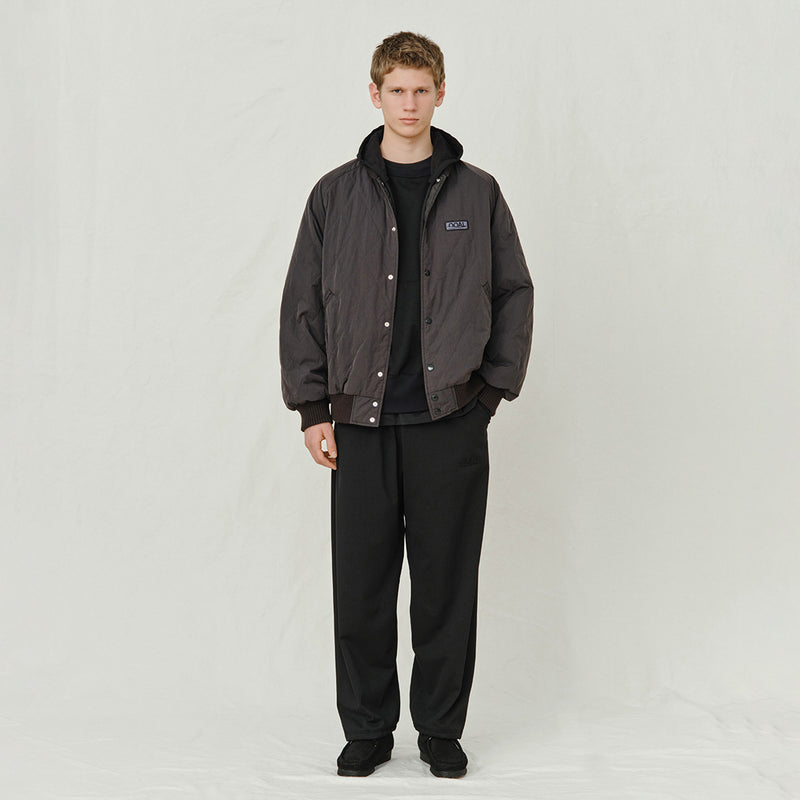 nanamica OOAL QUILTING VARSITY JACKET, Black