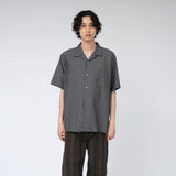 nanamica OPEN COLLAR PANAMA S/S SHIRT, Gray
