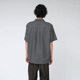 nanamica OPEN COLLAR PANAMA S/S SHIRT, Gray