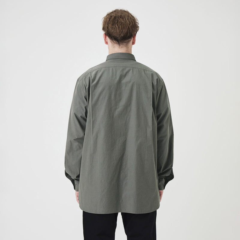 nanamica REGULAR COLLAR WIND SHIRT, Charcoal