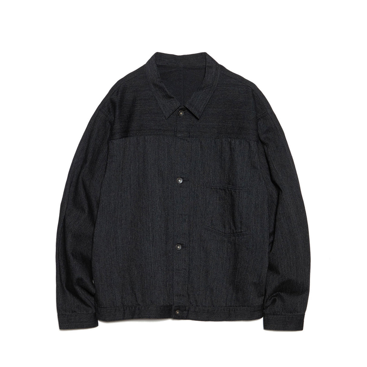 nanamica SHORT DENIM JACKET, Black