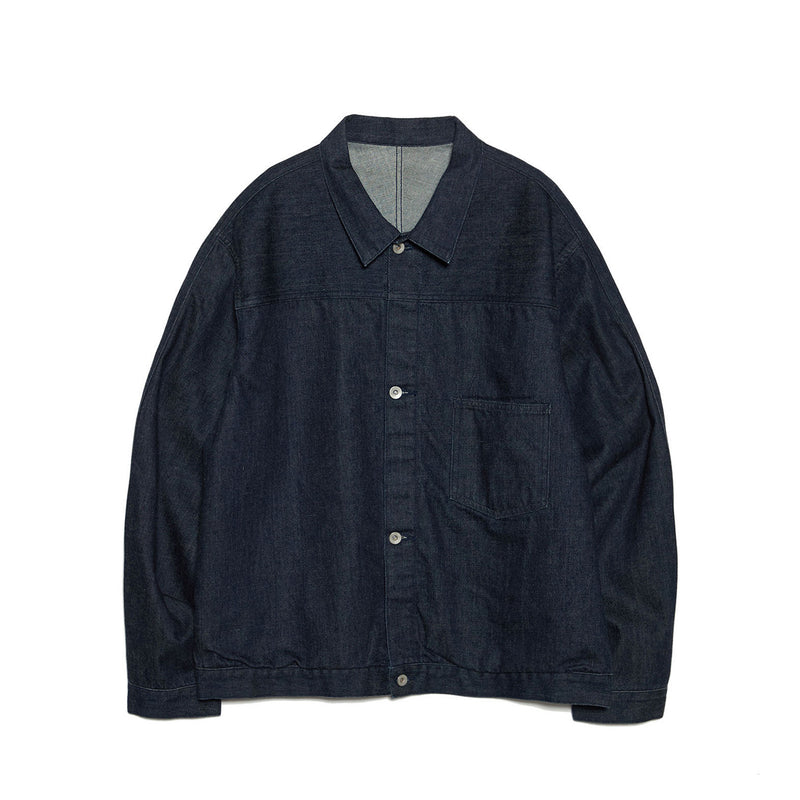nanamica SHORT DENIM JACKET, Indigo