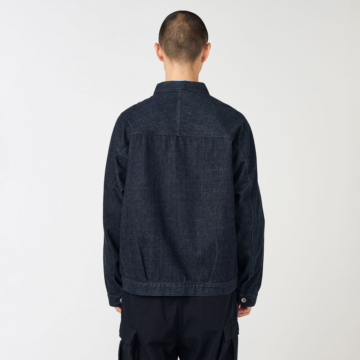 nanamica SHORT DENIM JACKET, Indigo