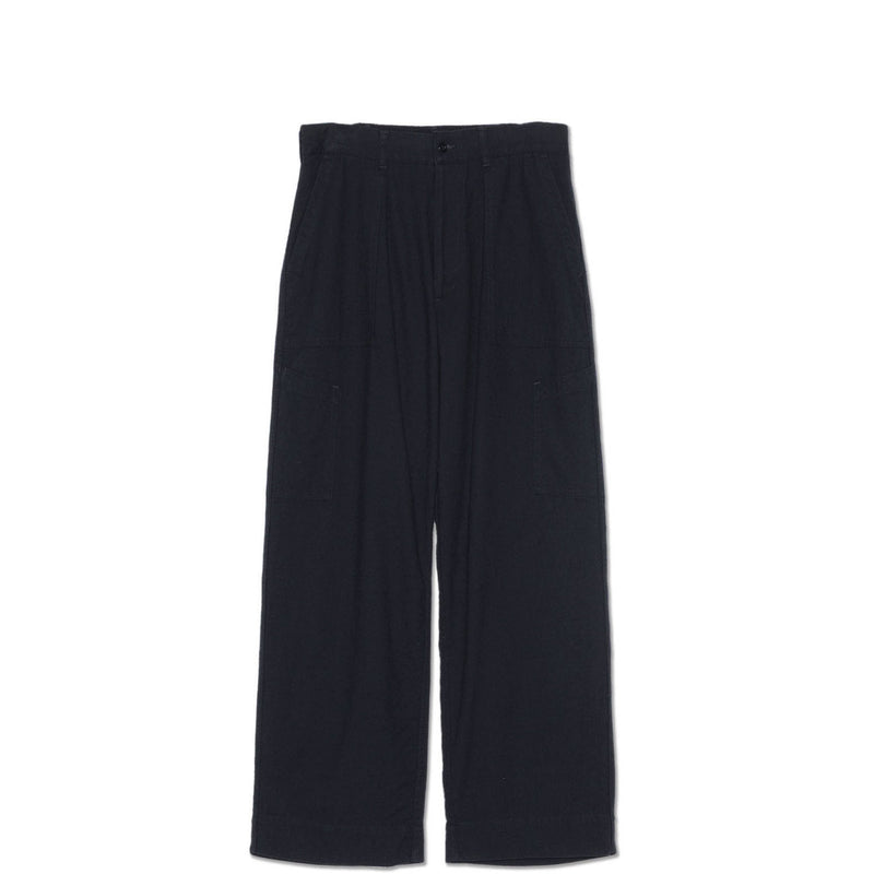 nanamica SILK NEP COTTON TWILL DECK PANT, Navy