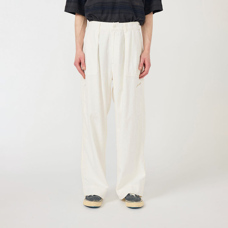 nanamica SILK NEP COTTON TWILL DECK PANT, Navy