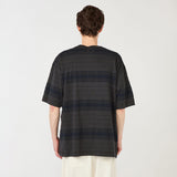 nanamica STRIPE TEE, Charcoal