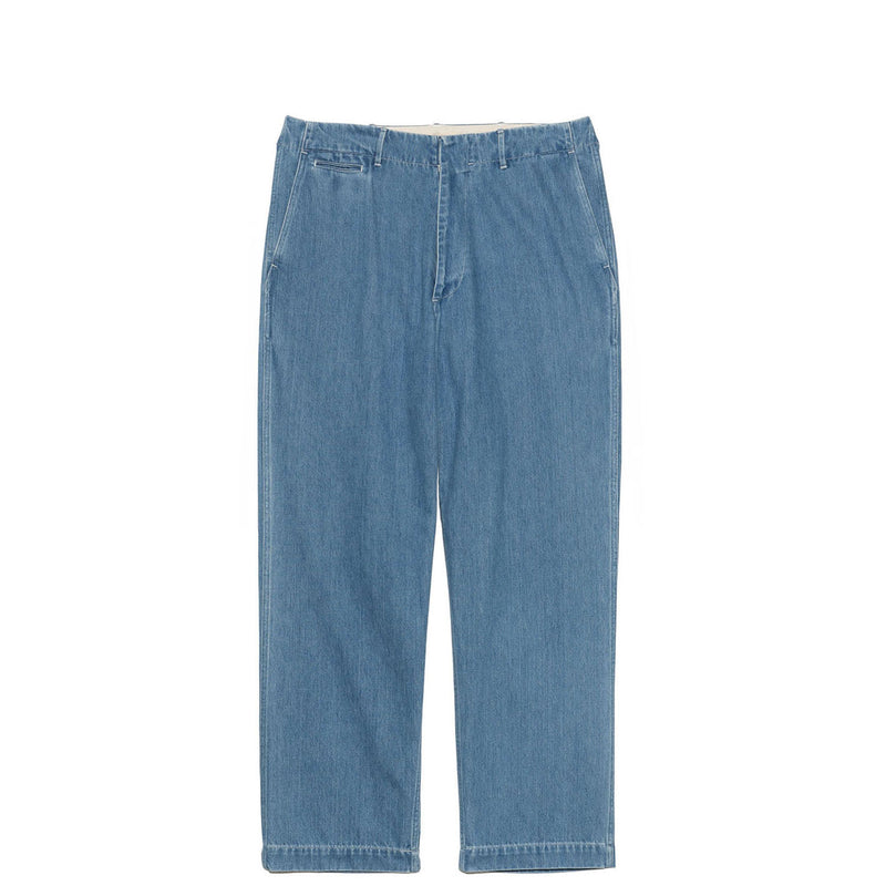 nanamica WIDE DENIM PANTS, Light Indigo