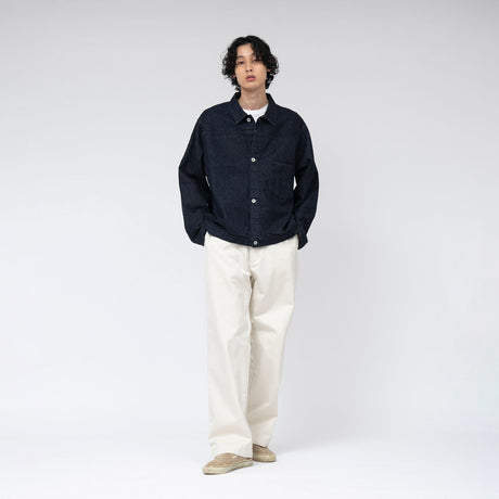 nanamica WIDE STRAIGHT CHINO PANTS, Navy